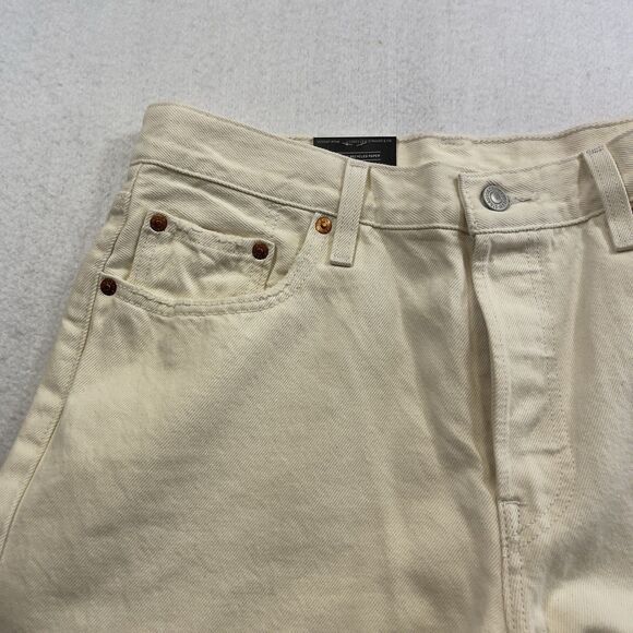 Levi's Premium 501 '90s Jeans Women 29x32 White Mid Rise Straight American Denim - Picture 3 of 13